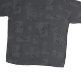 VAN HEUSEN Mens Grey & Black Patterned Cotton Shirt XL Button Up Casual