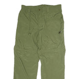 MAMMUT Mens Cotton Olive Relaxed Straight Trousers W34 L28 Casual Outdoor Zip