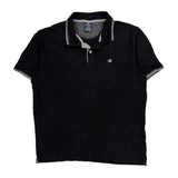 Champion Polo Shirt - Large Black Cotton