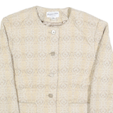 PENDLETON Womens Beige Wool Button Jacket M Woven Classic Design