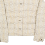 PENDLETON Womens Beige Wool Button Jacket M Woven Classic Design