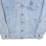 TEXX Mens Blue Denim Button Jacket L Cotton Classic Casual Light Wash