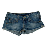 True Religion Denim Shorts - 28W US 0 Blue Denim