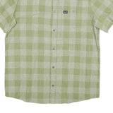 JACK WOLFSKIN Mens Green & Cream Checked Shirt L Cotton Blend Casual Outdoor