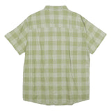 JACK WOLFSKIN Mens Green & Cream Checked Shirt L Cotton Blend Casual Outdoor