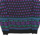 PERSUASION Womens Black Patterned Jumper Round Neck Basic Knit L Acrylic