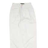 GAP Womens Cotton Classic White Trousers W26 L30 Casual Zip Closure