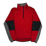 Tommy Hilfiger Fleece 1/4 Zip - Large Red Polyester