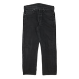 LEVI'S 501 Mens Jeans Black Regular Straight Denim Raw W31 L26 Classic Button