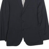FERRE Mens Black Pinstripe Classic Wool Jacket L Button Classic Fit Formal