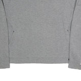 NIKE Womens Grey Sweatshirt Crew Neck L Cotton Blend Pullover Zip Back