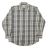 FIELD MASTER Mens Blue Beige Check Shirt M Cotton Blend Classic Casual