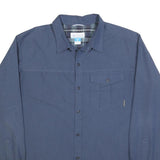 COLUMBIA Mens Blue Cotton Shirt XL Long Sleeve Casual Workwear