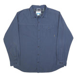 COLUMBIA Mens Blue Cotton Shirt XL Long Sleeve Casual Workwear