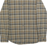 TOMMY HILFIGER Mens Green & Beige Check Shirt S Cotton Blend Classic Button-Down