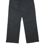 DICKIES Womens Black Regular Straight Cotton Blend Trousers W26 L27 Workwear Zip