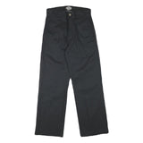 DICKIES Womens Black Regular Straight Cotton Blend Trousers W26 L27 Workwear Zip