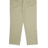 DICKIES Mens Polyester Blend Beige Classic Straight Trousers W36 L34 Workwear
