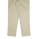 DICKIES Mens Polyester Blend Beige Classic Straight Trousers W36 L34 Workwear