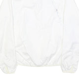 ASICS Womens White Jacket M Polyester Plain Zip Athletic Sportswear Activewear