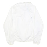 ASICS Womens White Jacket M Polyester Plain Zip Athletic Sportswear Activewear