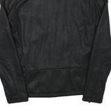 ZARA MAN Mens Black Faux Leather Biker Jacket XS Polyester Blend Zip Padded