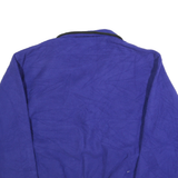 ST JOHNS BAY Womens Blue Pullover Fleece Jumper 1/4 Zip L Winter Casual