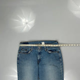 515 Levis Boot Cut Jeans - 32W UK 10 Blue Cotton