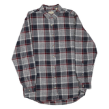 RED HEAD Mens Navy & Maroon Check Cotton Blend Shirt L Casual Button-Down