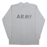 UNICOR Mens Grey Graphic Print Long Sleeve Crew Neck T-Shirt L Cotton Blend