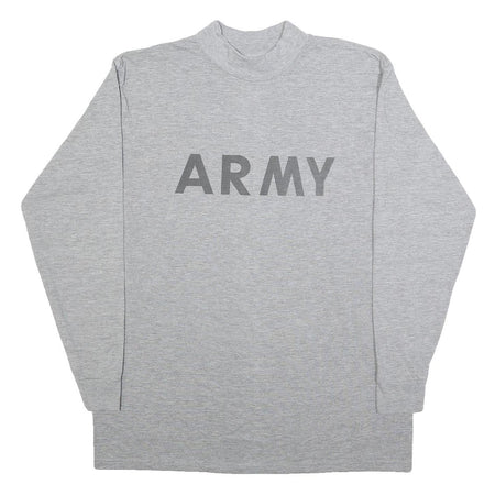 UNICOR Mens Grey Graphic Print Long Sleeve Crew Neck T-Shirt L Cotton Blend