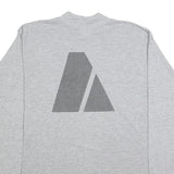 UNICOR Mens Grey Graphic Print Long Sleeve Crew Neck T-Shirt L Cotton Blend