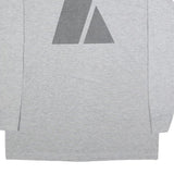 UNICOR Mens Grey Graphic Print Long Sleeve Crew Neck T-Shirt L Cotton Blend