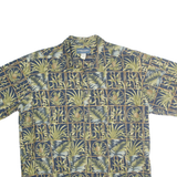 COOKE STREET Mens Blue & Green Tropical Print Cotton Shirt L Summer Casual