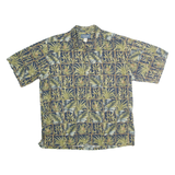 COOKE STREET Mens Blue & Green Tropical Print Cotton Shirt L Summer Casual