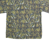 COOKE STREET Mens Blue & Green Tropical Print Cotton Shirt L Summer Casual