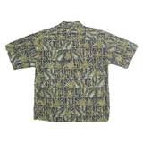 COOKE STREET Mens Blue & Green Tropical Print Cotton Shirt L Summer Casual