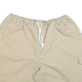 Mens Beige Casual Cargo Shorts L W34 Cotton Blend Comfortable Pockets
