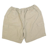 Mens Beige Casual Cargo Shorts L W34 Cotton Blend Comfortable Pockets