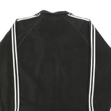 ADIDAS Mens Black & White Track Jacket L Polyester Zip Sweatshirt