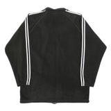 ADIDAS Mens Black & White Track Jacket L Polyester Zip Sweatshirt