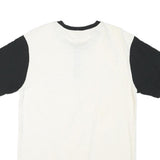 FANATICS Mens White & Black Giants Graphic Henley T-Shirt L Short Sleeve Crew