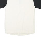 FANATICS Mens White & Black Giants Graphic Henley T-Shirt L Short Sleeve Crew