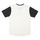 FANATICS Mens White & Black Giants Graphic Henley T-Shirt L Short Sleeve Crew