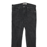 LEVI'S 513 Mens Jeans Black Slim Skinny Denim Raw W34 L31 Distressed Hem