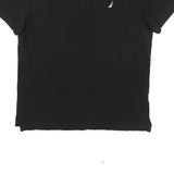 NAUTICA Mens Black Short Sleeve Polo Shirt XL Cotton Blend Classic Fit
