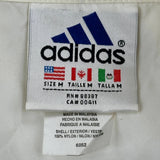 Adidas Striped Windbreaker - Medium White Nylon