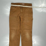 Carhartt Double Knee Carpenter Trousers - 32W 30L Brown Cotton
