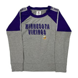 Age 12-13 Minnesota Vikings N.F.L. Team Apparel Long Sleeve T-Shirt - Large Grey Cotton