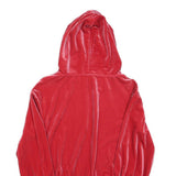 Womens Red Hoodie Pullover XS Velvet Style Casual Comfort